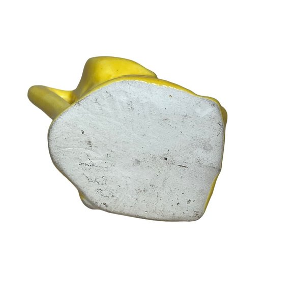 Vintage Miniature Ceramic Elephant Pitcher Yellow Trunk Up - Picture 6 of 6